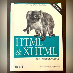 O’Reilly HTML & XHTML: The Definitive Guide. Never used. Paperback.